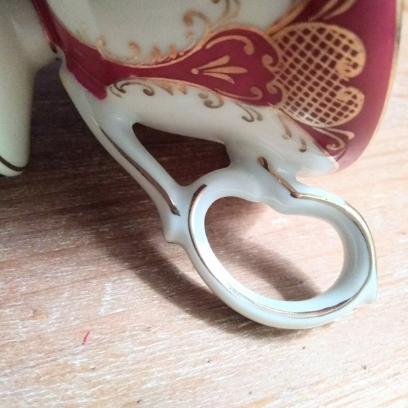 Hand Painted Floral, Lefton China Tea Cup Set - Picture 3 of 16